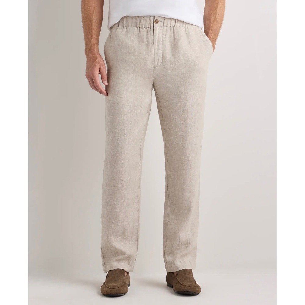 NEW Quince European Linen Pants Mens Size S Flax Straight Leg Minimalist Luxe